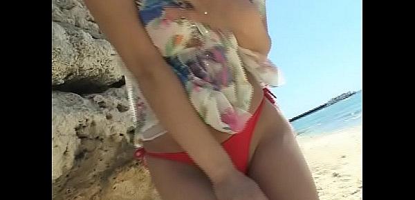  Sayaka Yamada Dress and High-leg  bikini red legs,ass-fetish image video solo